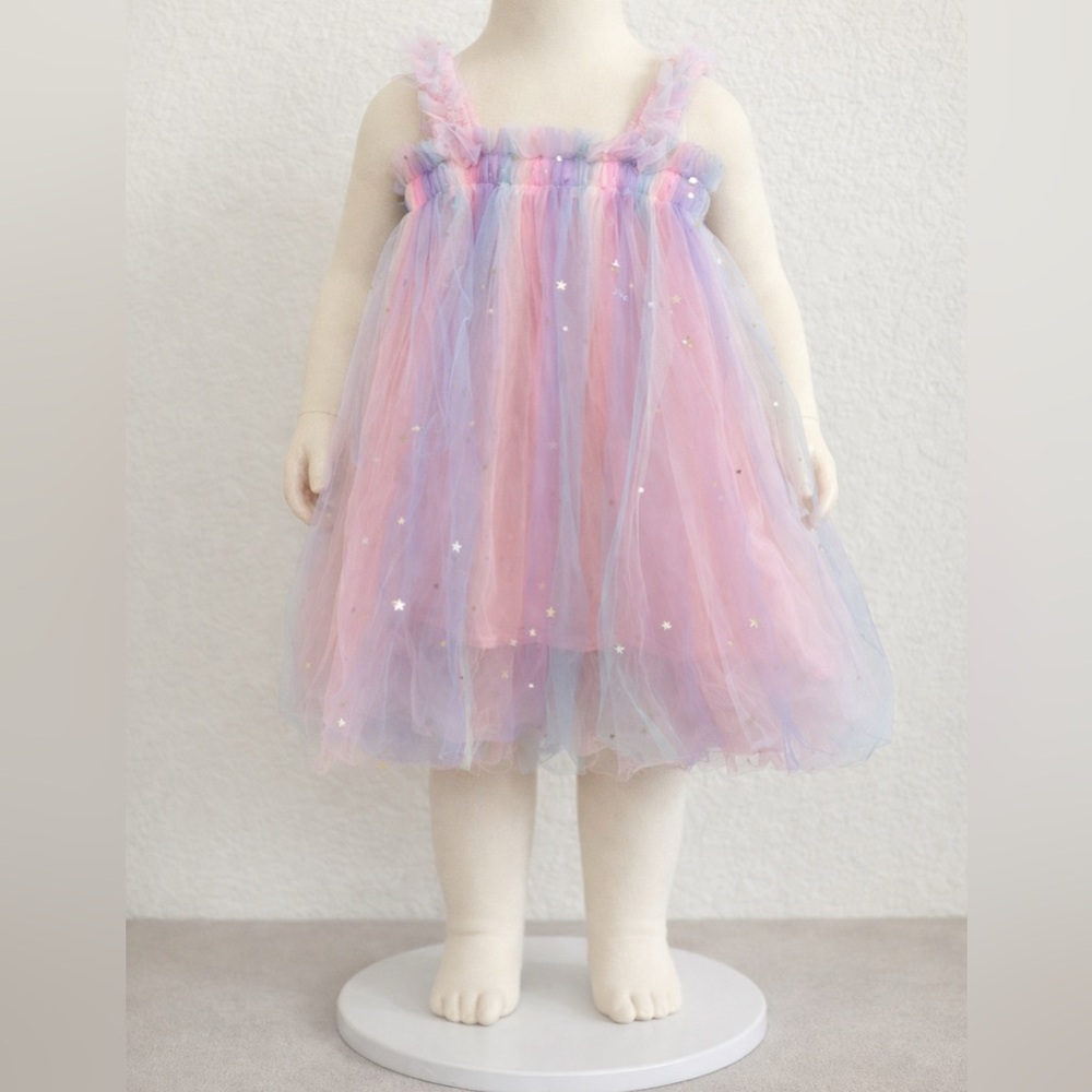 Pastel Tulle Dress for girls - Pink, Purple, Blue